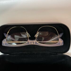 Alexander McQueen Gold and Lavender Glasses